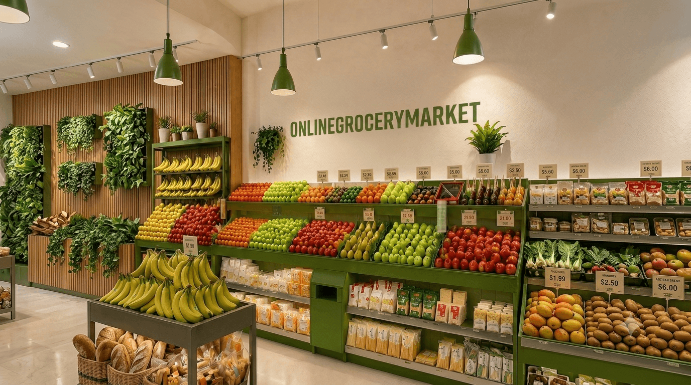 Fresh grocery delivery background